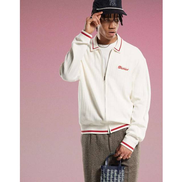 Dickies, Stickade tröjor & koftor, Herr, S, Stilren Skjorta för Män - beige (S)