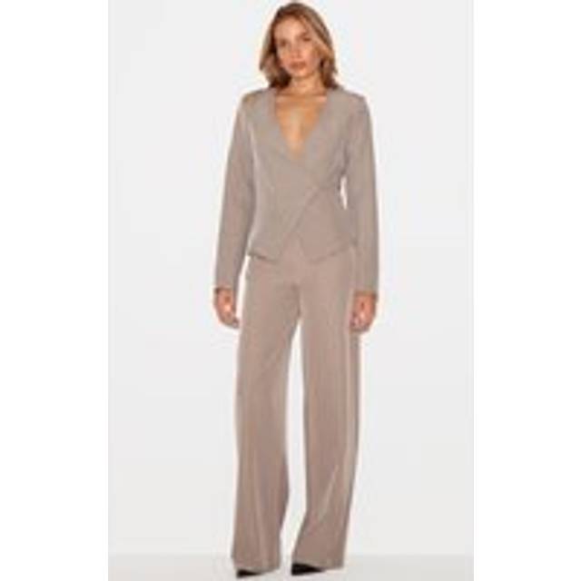 Clay Tailored Woven Wide Leg Trousers, Clay - 16