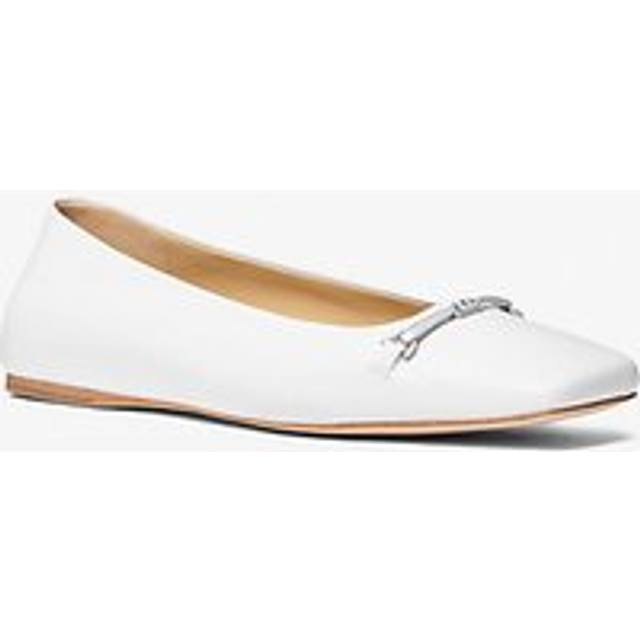 MK Lena Leather Ballet Flat - White - Michael Kors - EU 38.5