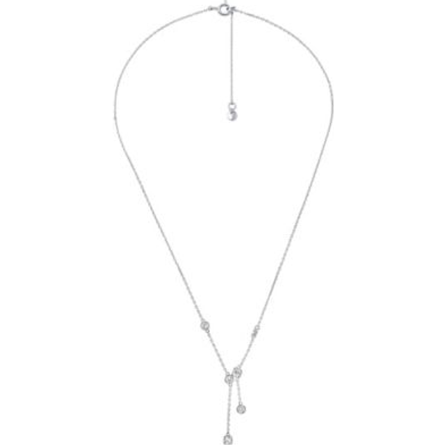 MK Precious Metal-Plated Sterling Silver Bezel Necklace - Silver - Michael Kors - ONE SIZE