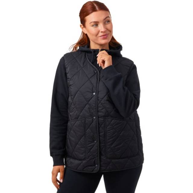 Sara Quilted W väst, BLACK, Dam, 42