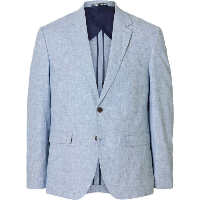Selected Homme Regular Fit Malik Blazer - Light Blue, Light Blue, Size 52, Men