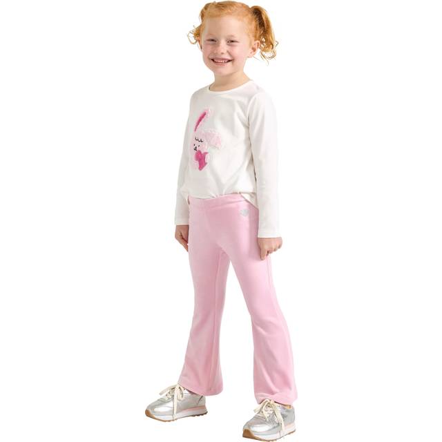 LINDEX Leggings Flare Velour Solid |Rosa |110