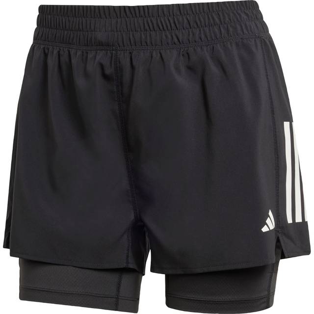 adidas Women's Own the Run Bars Shorts 2in1 Löparshorts & 3/4-löpartights Dam Storlek XS Färg svart/grå
