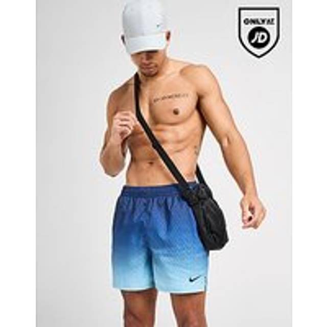 Nike All Over Print Fade Swim Shorts - Blue - Mens