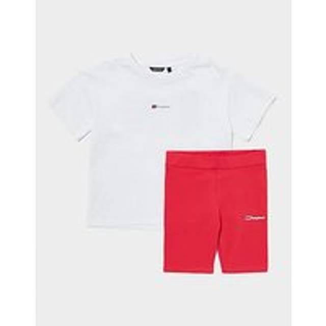 Berghaus Girls' Stack T-Shirt/Shorts Set Children - White - 5-6Y