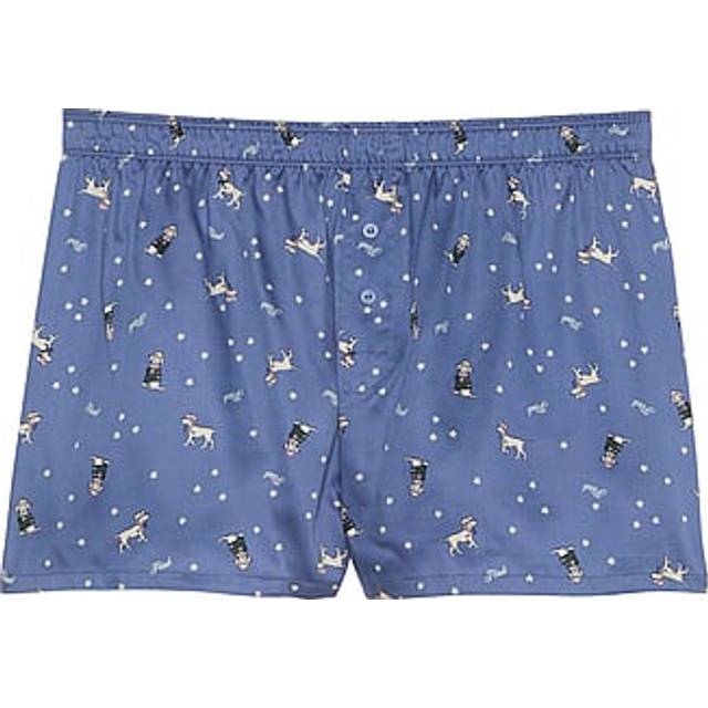 Victorias Secret PINK Dusty Iris Blue Cotton Short Pyjama Bottoms - dusty iris blue