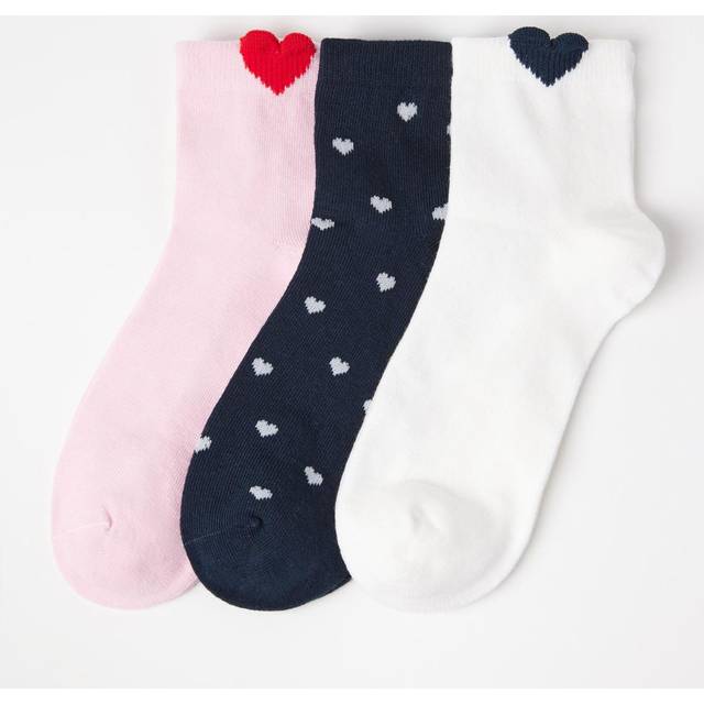 3-pack high ankle socks