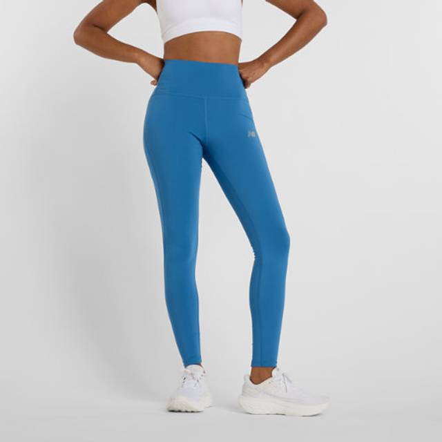 New Balance Women's Running NB Sleek High Rise 27 Inch Leggings - Blue, Seastone (Set), Size 2Xl, Women - Eastone (Set) - 2XL