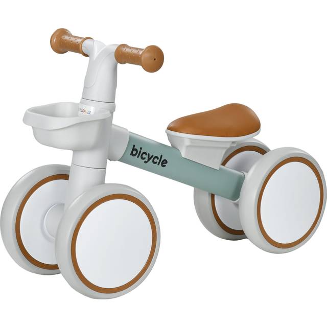 Balanscykel Whisper Dubbel Däck 1-3 år Grön Vit