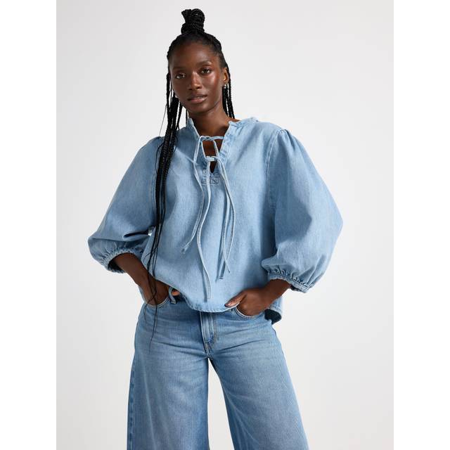 LINDEX Blouse Jossan |Blå |XS