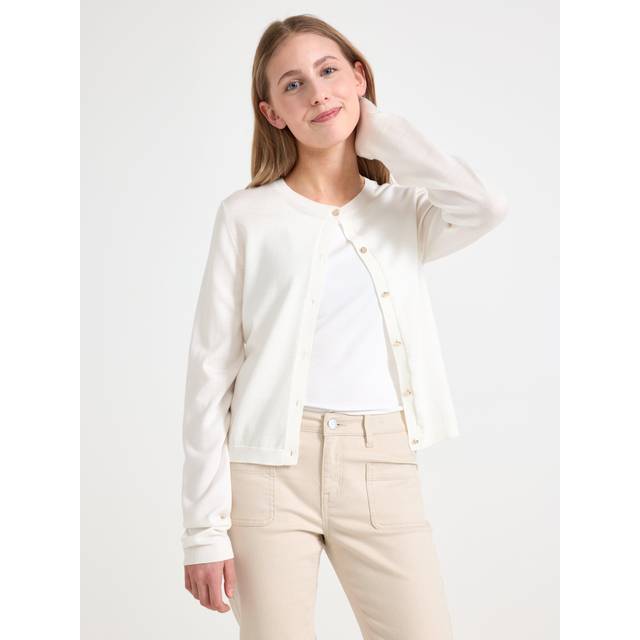 Finstickad cardigan
