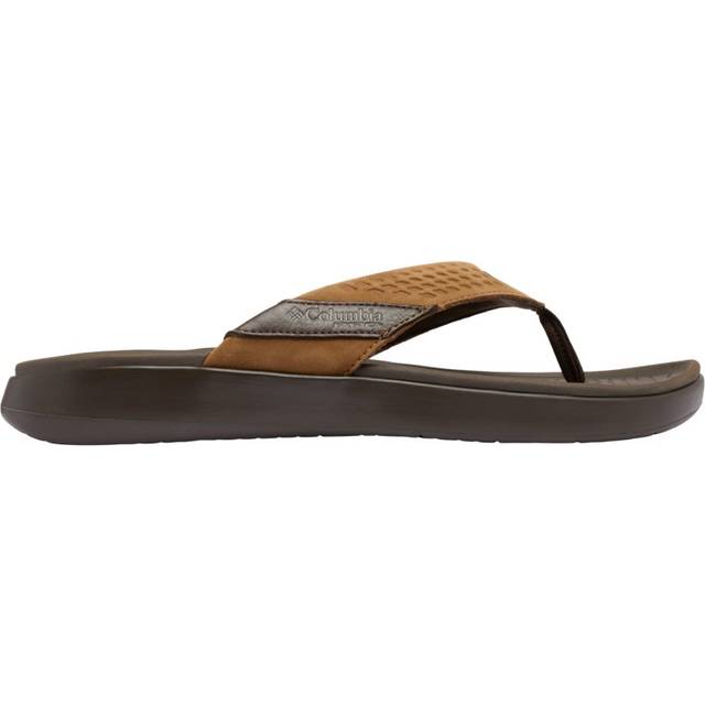 Columbia Men's Boatside Leather Flip Flop- - Green (13)