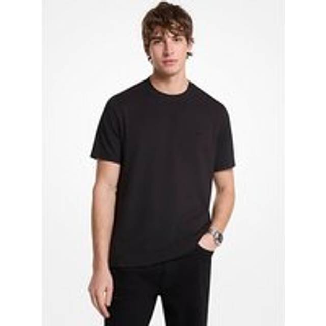 Michael Kors, Topp, Herr, 2Xl, Bomull, Sleek Pique Tee Shirt - black (2XL)