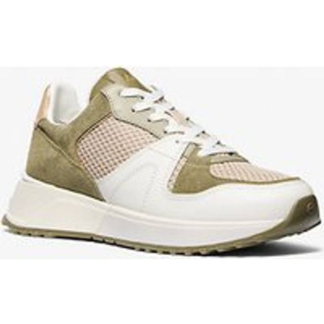 MK Jaime Mixed-Media Trainer - Green - Michael Kors - UK 5
