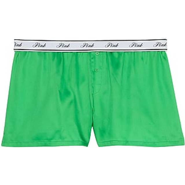 Victorias Secret PINK Wild Green Cotton Short Pyjama Bottoms - wild green