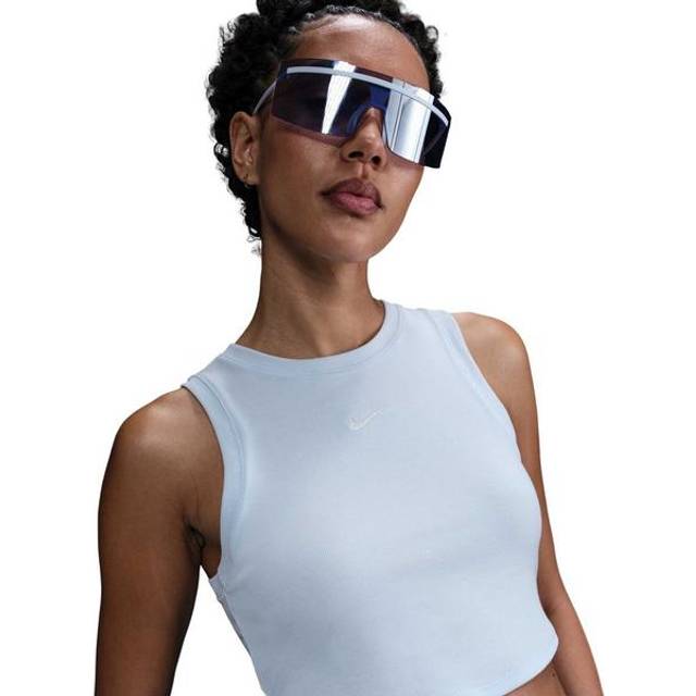 Nike Sportswear Essential Rib Crop Tank Top, Blue