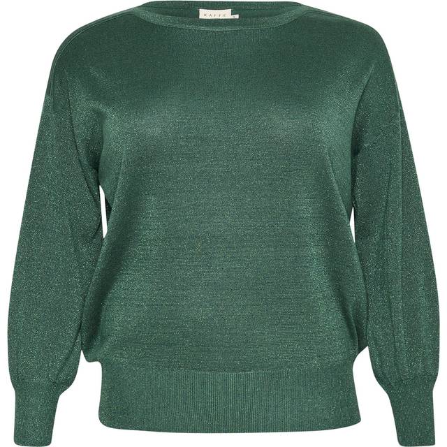 Kaffe Curve Kcregitta Knit Pullover Dam Långärmade Blusar Stl. XL - Från Magasin - Garden Topiary (XL)