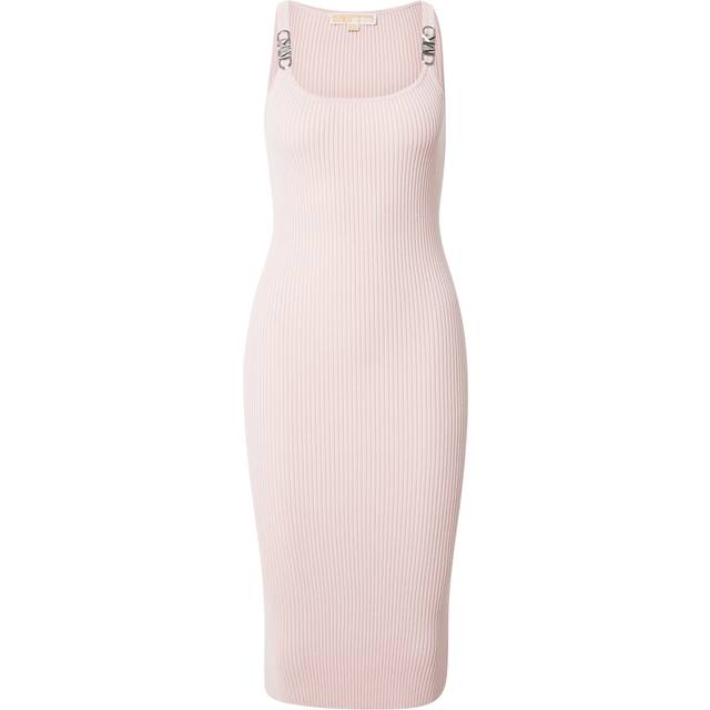 MK Ribbed Stretch Knit Midi Tank Dress - Pink - Michael Kors