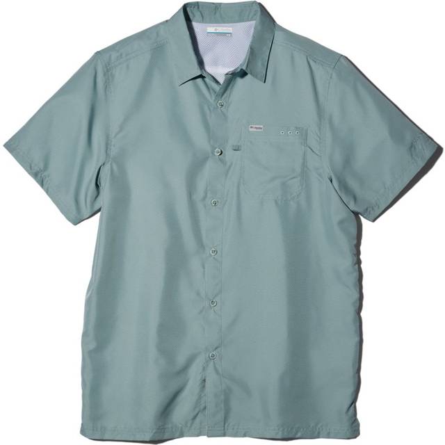 Columbia Men s PFG Slack Tide Camp Shirt- - Blue (XS)