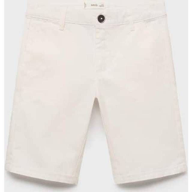 Cotton chino style Bermuda shorts white - Kids - 7 - MANGO KIDS - White