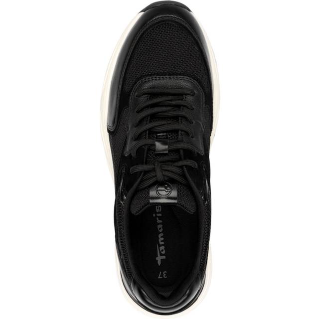Tamaris - Vita sneakers i textil, skinn och syntet storlek 41 - White (41)
