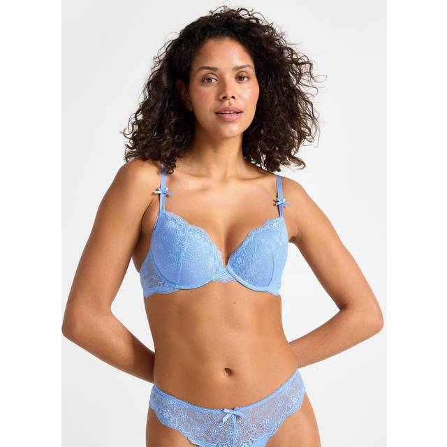 Malva push-up bra with lace
