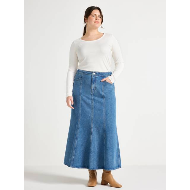 LINDEX Skirt Verona |Blå |44