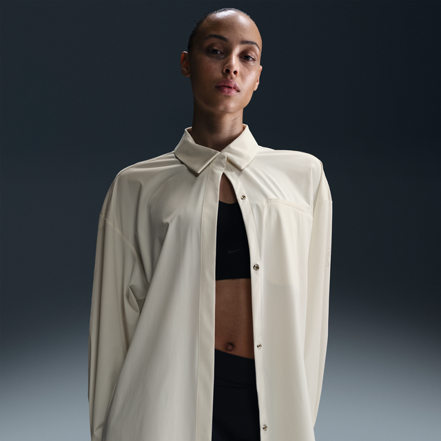 Nike 24.7 PerfectStretch Women's Dri-FIT Oversized Long-Sleeve Top - White - Polyester/Elastane - XS (UK 4&#x2013;6)