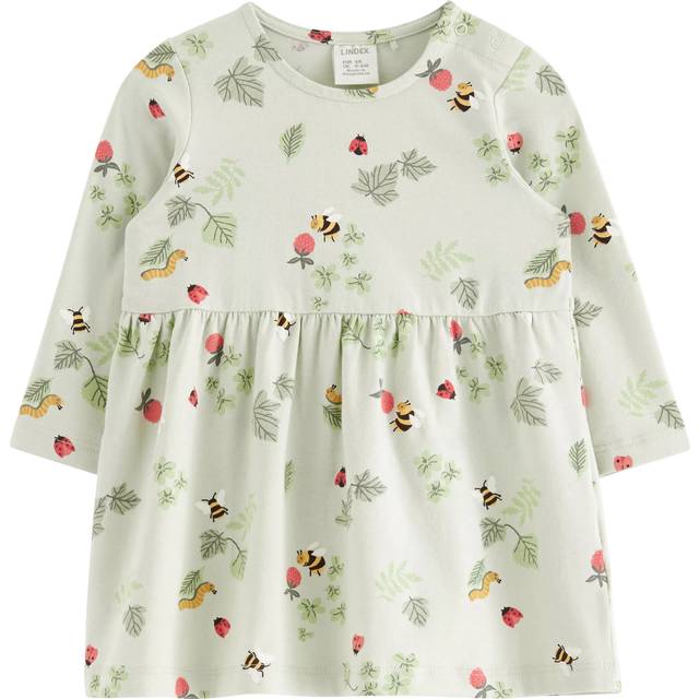 LINDEX Dress Bumlebee Aop |Grön |68