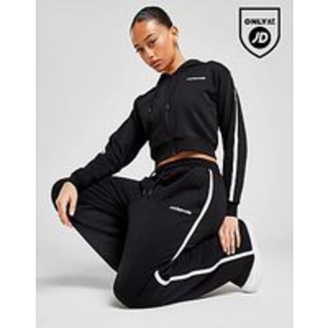 McKenzie Poly Wide Leg Joggers - Black - Womens