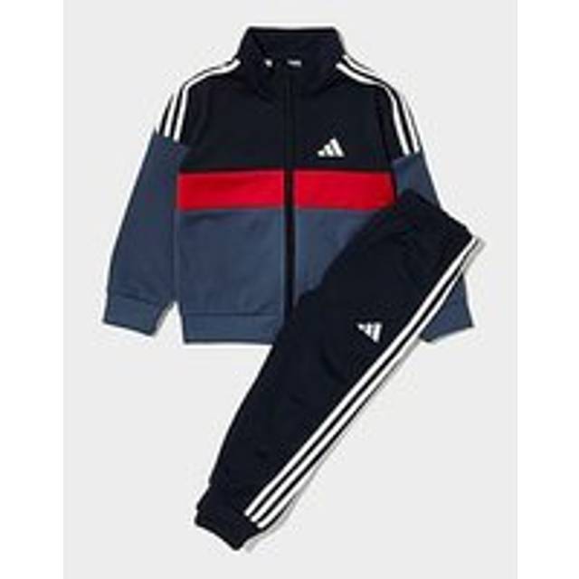 adidas Tiberio Full Zip Colour Block Tracksuit Infant, Navy