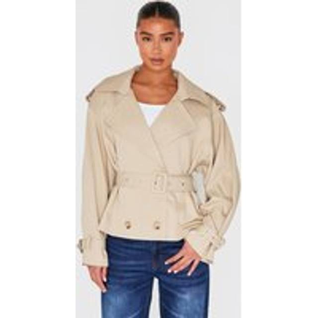Beige Classic Grazer Length Trench Coat, Camel