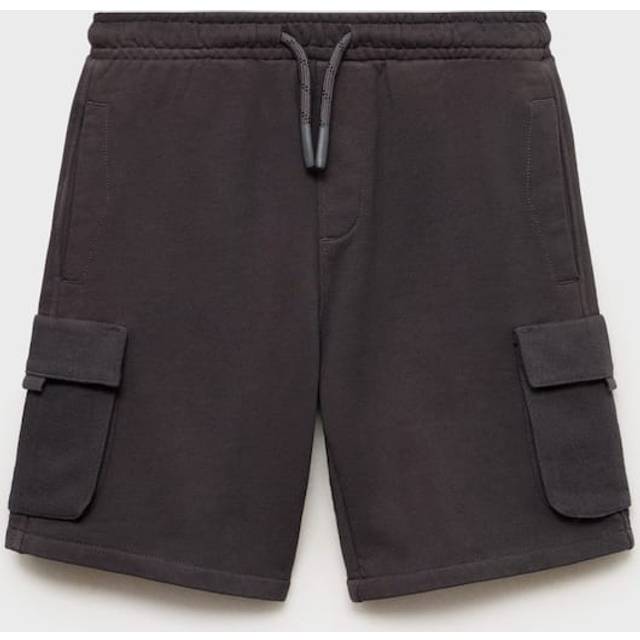 Drawstring cargo Bermuda shorts charcoal - Kids - 13-14 years - MANGO KIDS - Charcoal