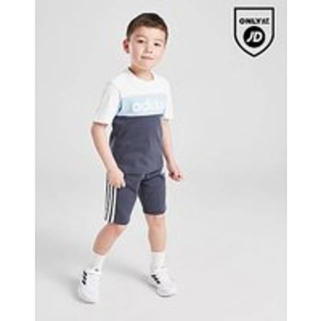 adidas Linear T-Shirt/Shorts Set Children - White - 6-7Y