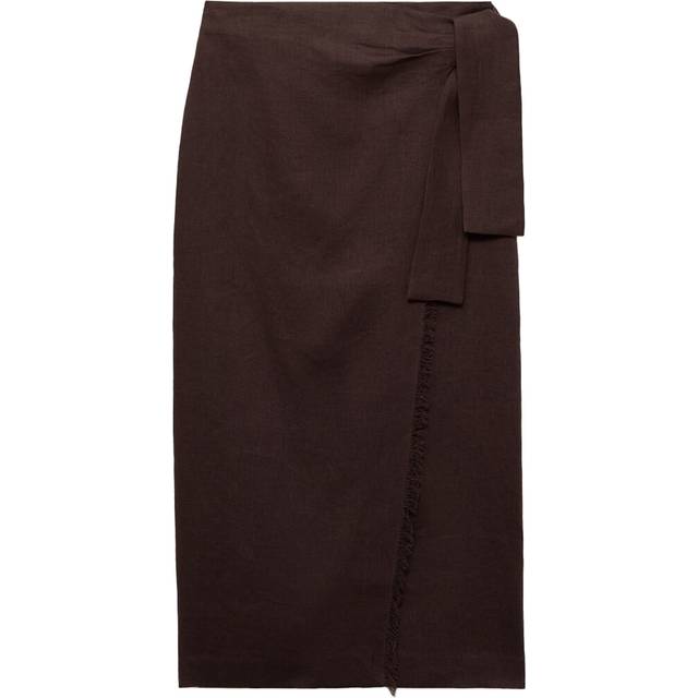 Mango Pareo Wrap Midi Skirt
