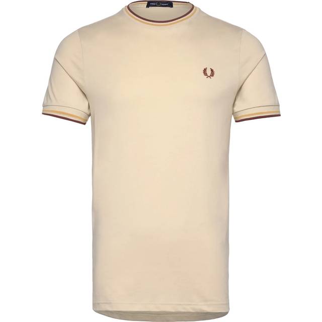 Fred Perry Mens Navy Laurel Wreath Green Twin Tipped T-Shirt - X-Large