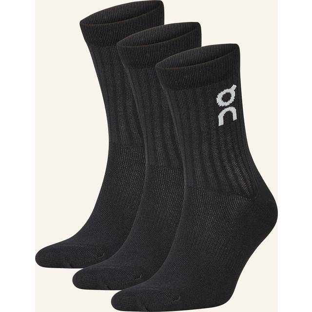 On Running Triple-Pack Logo Socks High - Black