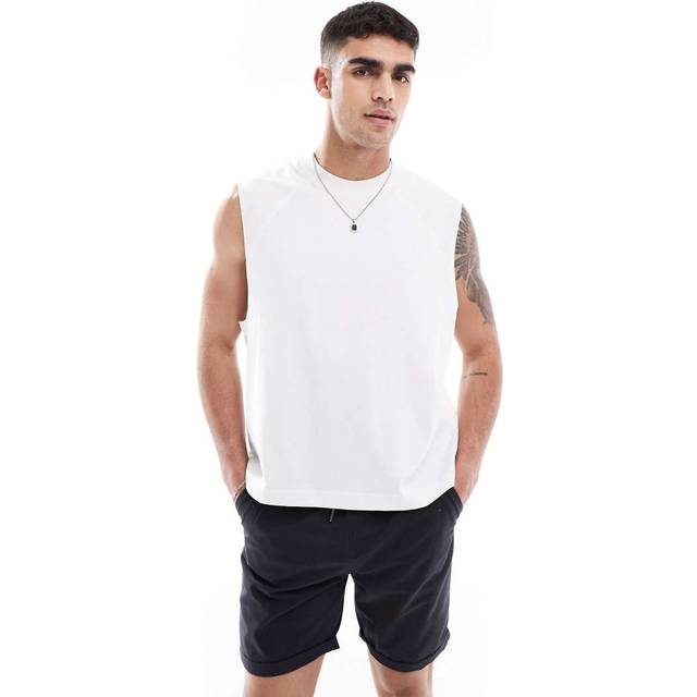 Bershka – Vit ärmlös body-Vit/a