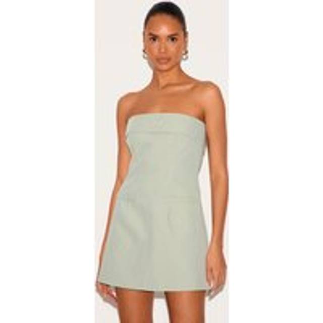 Sage Woven Belt Detail Shift Dress, Sage - 12