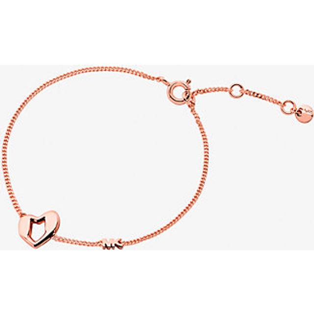 MK Precious Metal-Plated Sterling Silver Heart Bracelet - Rose Gold - Michael Kors - ONE SIZE