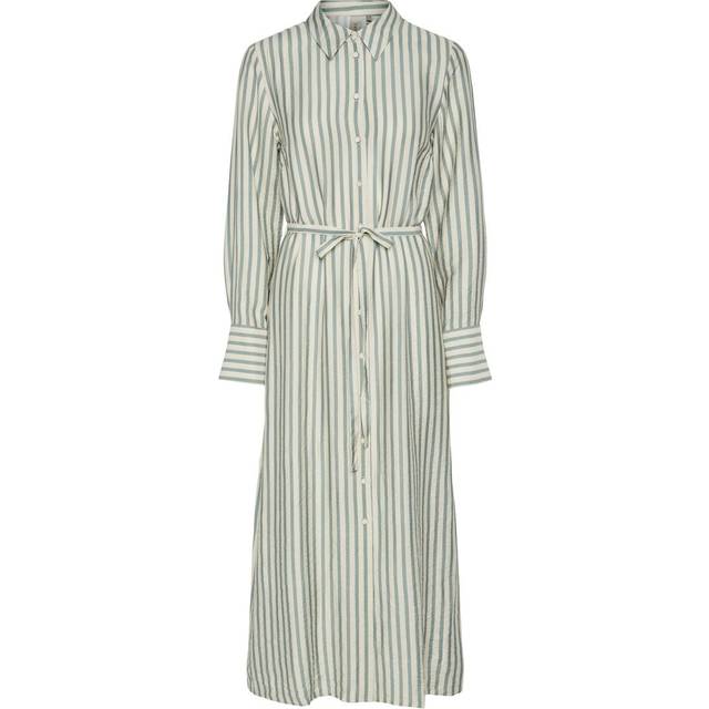 Y.A.S. Kaya Long Shirt Dress - 10, BIRICEGR