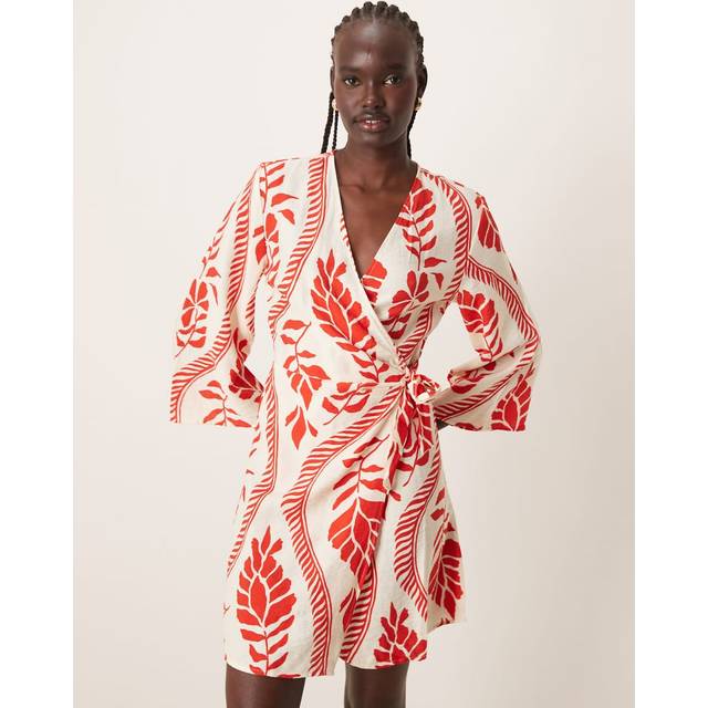 JDY - Kjole - Pepper 7/8 Wrap Dress - Papyrus/Patrol Flower
