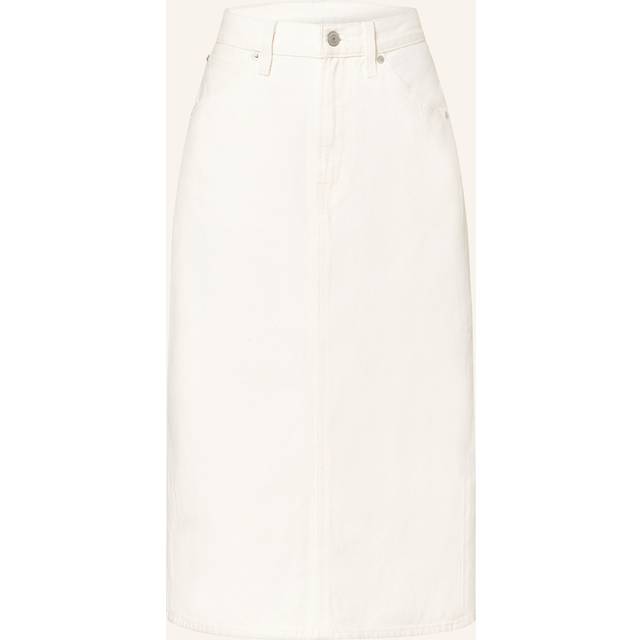 Levi's High-rise Slit Skirt - Snowing In La, White, Size 28, Women