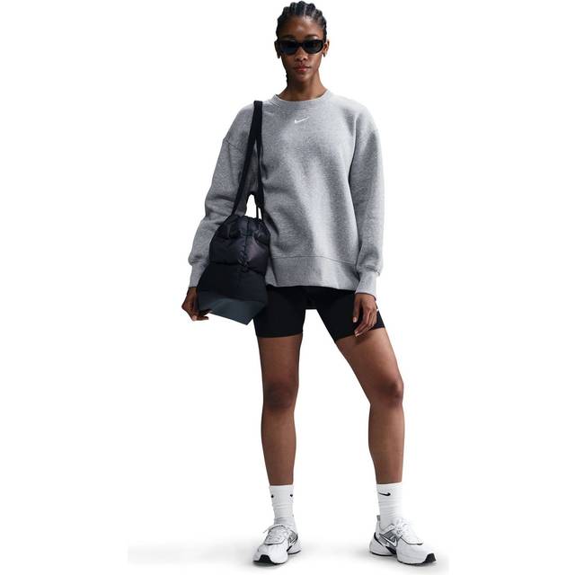 Nike Sportswear Phoenix Fleece Women's Oversized Crew-neck Sweatshirt - Grey - Cotton/Polyester - M (UK 12&#x2013;14)