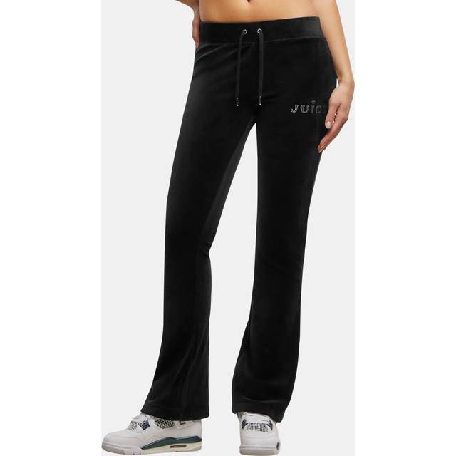 Juicy Couture Regal Lisa Velour Flared Joggers, Black
