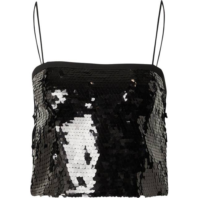 Topshop – Svart bandeau-topp med runda paljetter, del av set-Svart/a