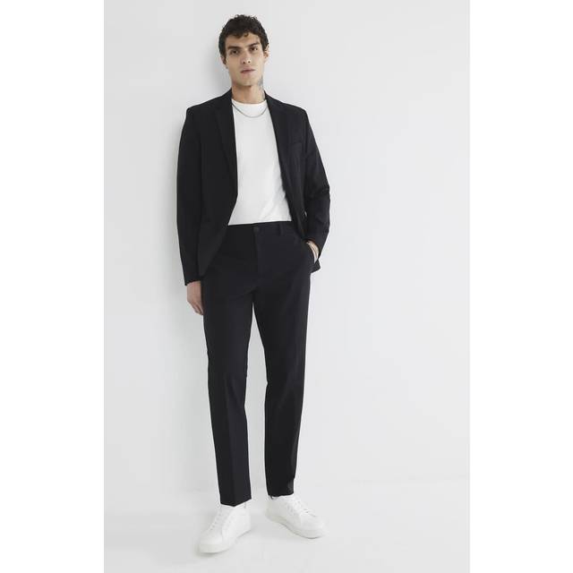 Mens River Island Black Comfort Stretch Skinny Trousers - 32R