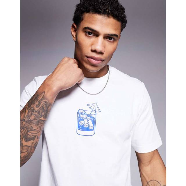 T-shirt adidas Lounge Drink Graphic - Blanc