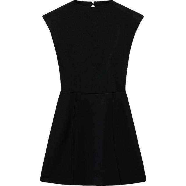Mango Domino Knit Mini Dress, Black